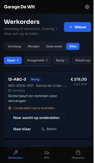 Motora op de telefoon